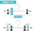 thumbnail image 2 of Retrocular 30 Pack Clothes Hangers Space Saving, 9-11" Non Slip Stainless Steel Metal Pants Skirt Hangers with Clips, 2 of 7