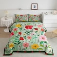 thumbnail image 2 of Feelyou Cartoon Botanical Bedding Comforter Set, Blossoms Flower Floral Twin Comforter Sets, Teens Kids Girls Women Reversible Bedding Set, Ultra Soft Bedroom Decor, 2-Piece, 2 of 8