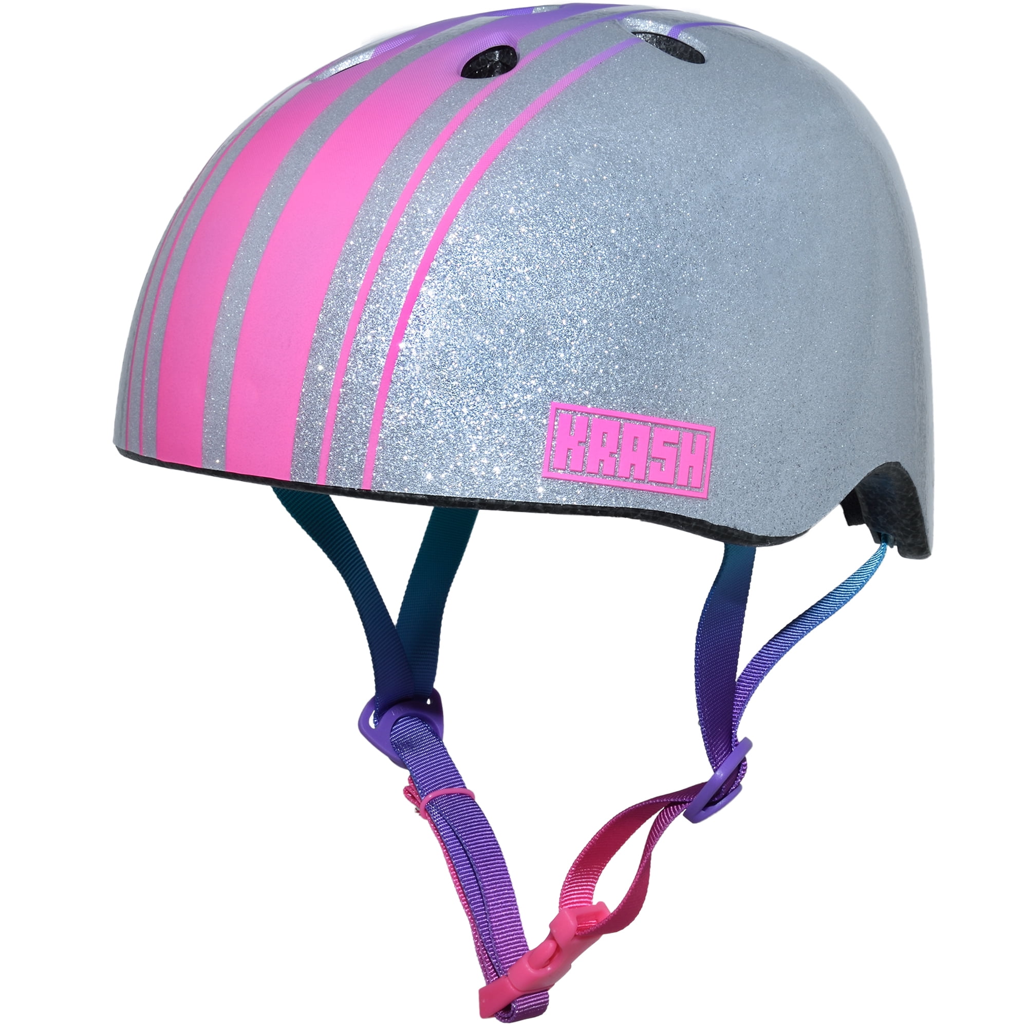 Krash Kustom Gradient Youth Multisport Helmet, Silver Pink by Vista Outdoor
