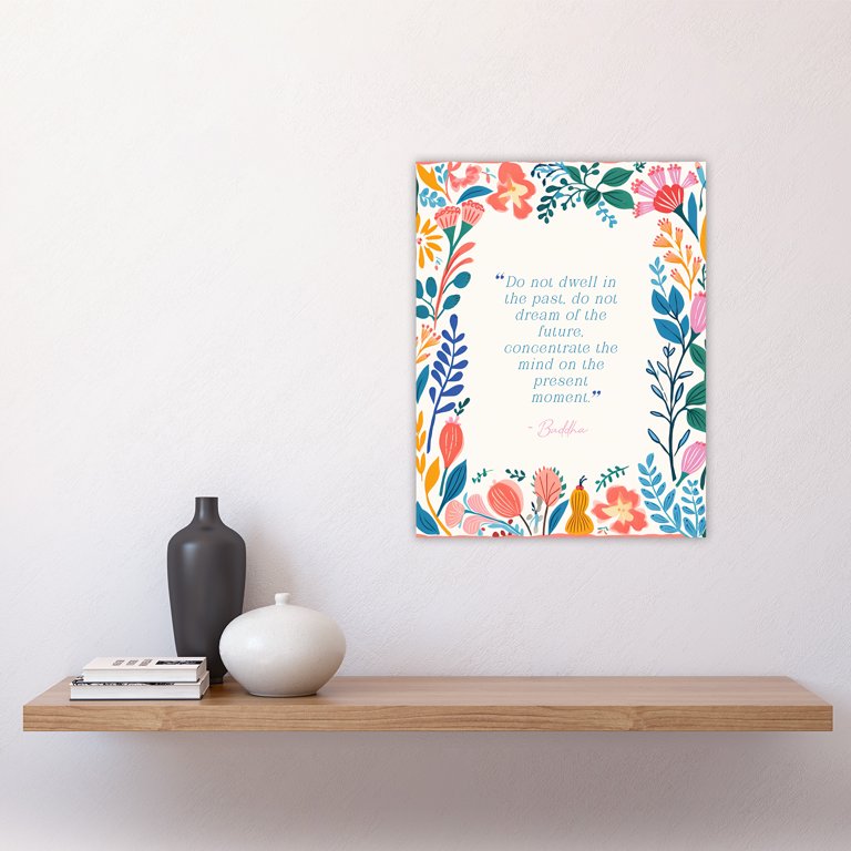 Artery8 Body in Good Health Buddhist Mindfulness Quote Watercolour Mandala Buddha Meditation Enlightenment Vihara Large Wall Art Poster Print Thick Paper 18X24 Inch