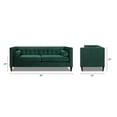 thumbnail image 5 of Jennifer Taylor Home Jack 84" Modern Tuxedo Tufted Sofa Dark Charcoal Grey - Velvet Pine, Fabric Velvet, 5 of 5