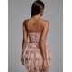 thumbnail image 3 of Vestido BELLA BARNETT con flecos y plumas, lentejuelas, corte bajo, rosa, 3 of 5