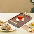 thumbnail image 4 of Elegant Half Design Bamboo Serving Tray for Home Cooking and Entertaining Indoor Use as a Decorative Food Platter, 4 of 5