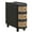 Black, variant on Demi Bonn 26" Wood Nightstand with 3-Drawers, Bedside End Table for Bedroom, Modern Rattan Side Table with Storage, Black