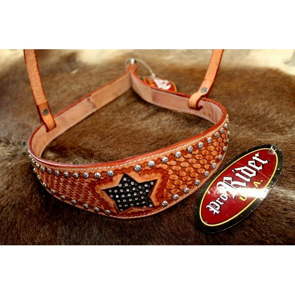 Horse Show Bridle Western Leather Barrel Racing Tack Rodeo NOSEBAND 99157