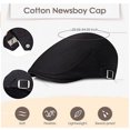 thumbnail image 3 of Dream Lifestyle Mens Cotton Newsboy Cap Adjustable Ivy Hat Driving Hunting Cabbie Hats 1PC, 3 of 8