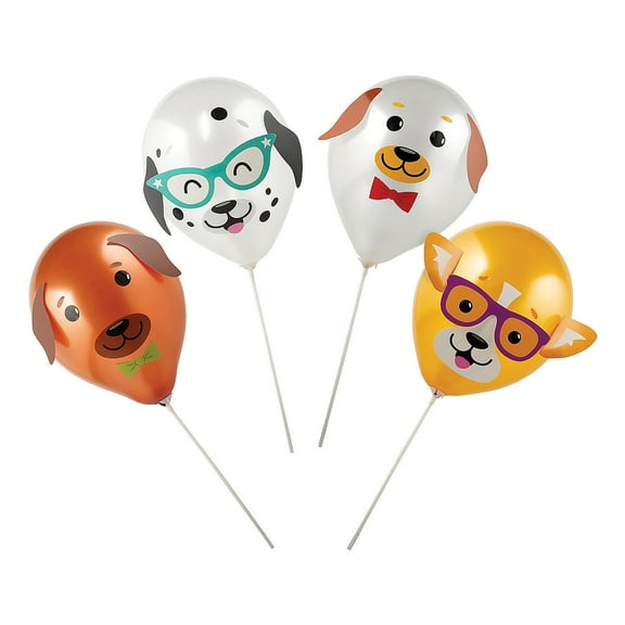 Dog Party Latex Balloon Kit, Party Decor, Birthday, 8 Pieces