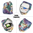thumbnail image 5 of JIALIOU Mini Backpack Purse for Women Quilted Casual Daypack Small Travel Shoulder Bag, Colorful Galaxy with Stars, 5 of 7