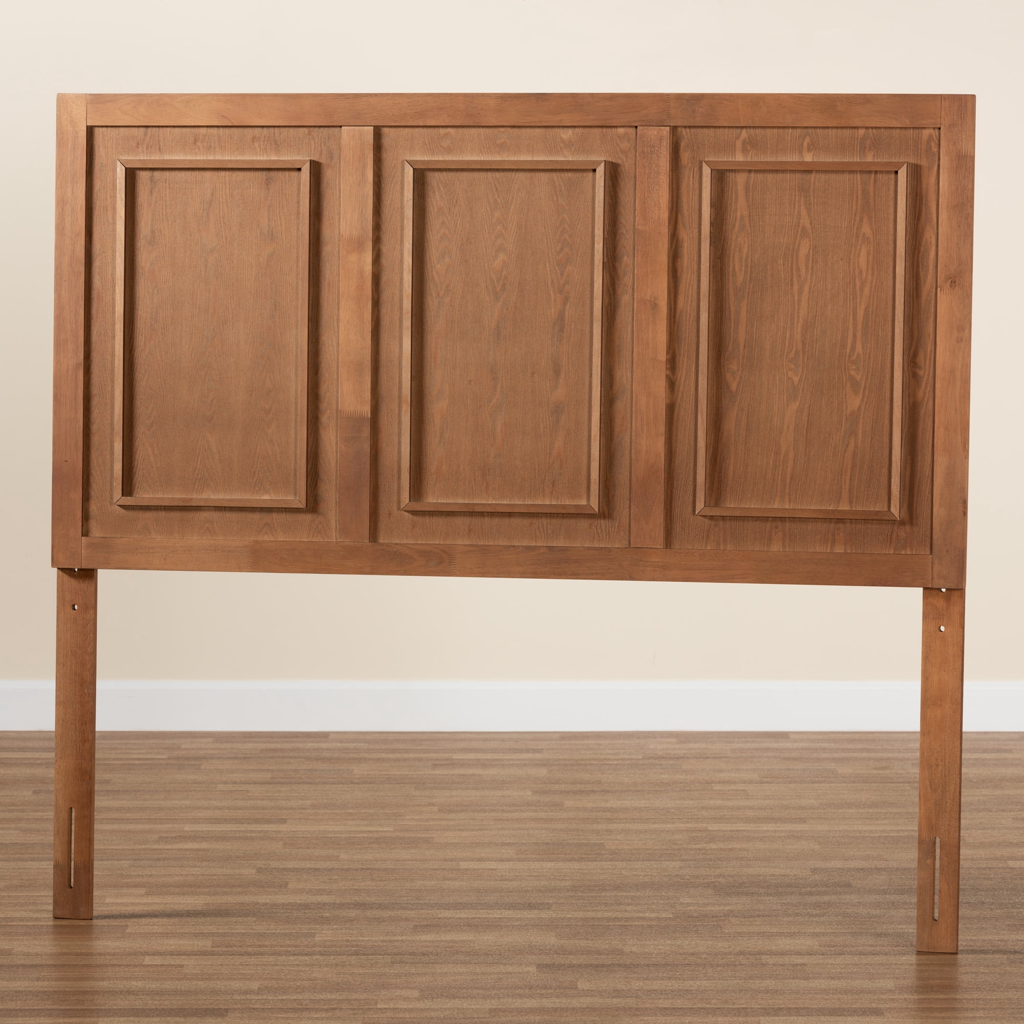 Baxton Studio Giordano Classic and Traditional Ash Walnut Finished Wood Full Size Headboard