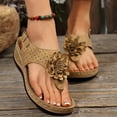 thumbnail image 3 of Dakaela Orthopedic Sandals for Women Arch Support Wedge Flip Flops 2025 Summer Shoes with Back Strap, 3 of 9