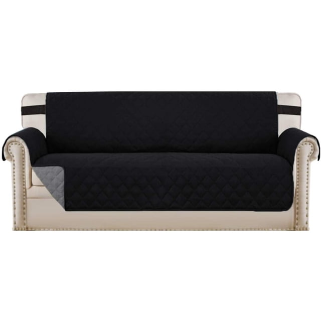 Fundas de sofá acolchadas con película protectora para muebles, repelente al agua, mejoradas con correas elásticas, espuma antideslizante, funda de sofá de microfibra para mascotas