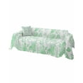 thumbnail image 2 of Green Botanical Sofa Covers for 3 Cushion Couch,Washable Sectional & L Shape Couch Covers for Dog/Cat/Kid,Vintage Spring Retro Flower Floral Herb Non Slip Sofa Slipcover Tassel Futon Cover 71x150, 2 of 8