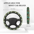 thumbnail image 5 of Fotbe Emerald Color Gold Marble for Steering Wheel Cover Universal 15 in Car Accessories for Men Women,Steering Wheel Protector Comfortable Protective Case for SUV Sedan Decor, 5 of 8