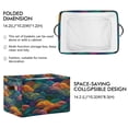 thumbnail image 2 of Yayeee Canvas Storage Basket with Handles for Shelves Fabric Bins Closet Organizer, Colorful Waves Pattern, 2 of 8