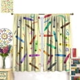 thumbnail image 3 of Crayons Curtains Cartoon Colorful Crayons Doodle School Supplies Curtain with Rod Pocket for Bedroom Living Room Classroom Home Decor Drapes Window Treatments 2 Panels Set 55x63in, 3 of 6
