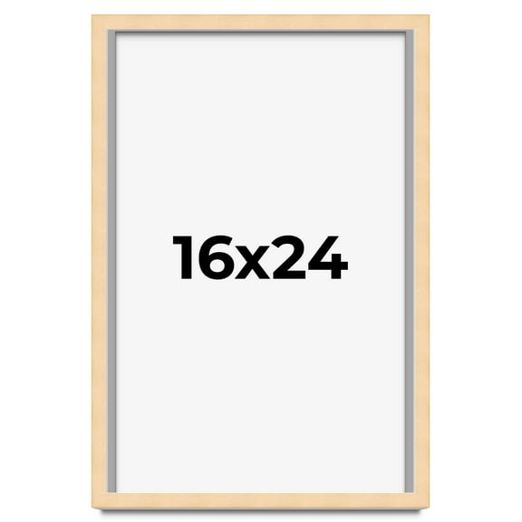 16x24 Shadow Box Frame Brown | 0.875 Inches Deep Real Wood Contemporary Shadowbox Display Frame |