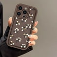 thumbnail image 6 of Floral Flower Soft Matte Shockproof Case for iPhone Compatible with iPhone 14 Plus, Brown, 6 of 6