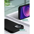 thumbnail image 3 of Compatible for iPhone 12 Case and iPhone 12 Pro Case 6.1 Inch with Silicone Shockproof Protective Slim Phone Case for iPhone 12/12 Pro with [Soft Touch Microfiber Lining]-Black, 3 of 12