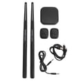 thumbnail image 1 of Kit de batterie virtuelle portable avec baguettes et pédales pour débutants, enfants et adultes, noir, 1 of 4
