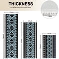 thumbnail image 4 of Boho Multicolor Geometric Ethnic Pattern Kitchen Rugs Sets Of 3,Kitchen Runner Rugs Non Skid Washable,Decorative Kitchen Floor Mats for Kitchen,Sink,Laundry,17"x30"+ 17"x47" + 17"x59", 4 of 6