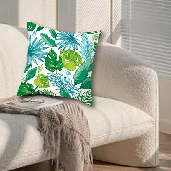 olkpmnmk Clearance Sale!Pillow Covers,Green Botanical Jungle Collect Design Pillowcase Sofa Cushion Tropical Rainforests Leaf Decorative Throw Pillow Case Cushion Cover Home Sofa Decor Fle,Room Decor