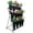Black Black bucket, variant on 3 Tier Metal Flower Display Stand Frame with 12pcs Buckets, Flower Plant Cart Display Stand with Wheels Heavy Duty Moving Flower Rack for Patio Garden Indoor Outdoor Florist Iron Shelf