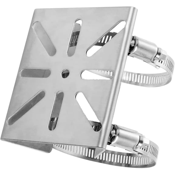 Mosawomo Universal Wall-Mounted Bracket Equipped With 2 Snap-In Hooks Stainless Steel Vertical Pole Adapter Is Used for Surveillance Cameras.