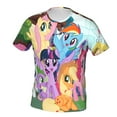 thumbnail image 2 of Unisex 3D Print My Lit-tle Pony T Shirts Graphic Design Casual Summer Short Sleeve Fashion Tees Shirt for Men Women, 2 of 8