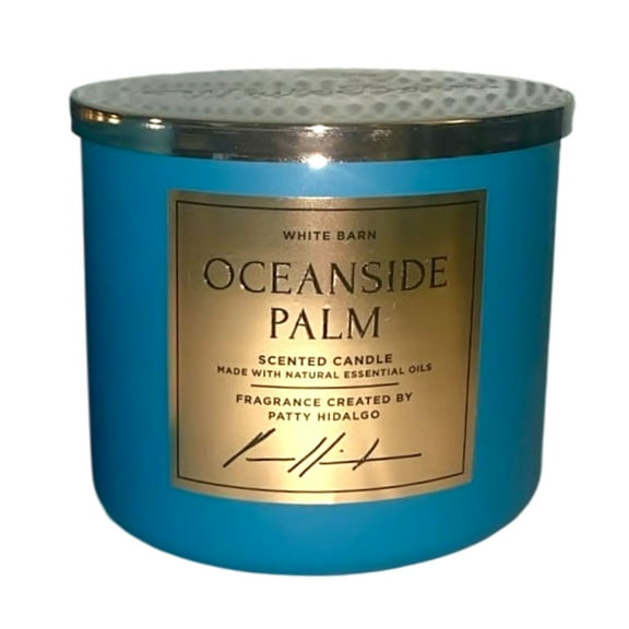 Bath and Body Works Oceanside Palm Scented 3-Wick Candle (14.5 oz / 411 g)
