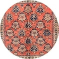 thumbnail image 1 of Ahgly Company Indoor Round Traditional Brown Red Persian Area Rugs, 4' Round, 1 of 6