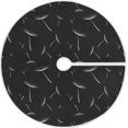 thumbnail image 1 of FMSHPON Black Dandelion Xmas Christmas Tree Skirt Stand Mat for Holiday Party Decoration Indoor Outdoor 48 inches, 1 of 6