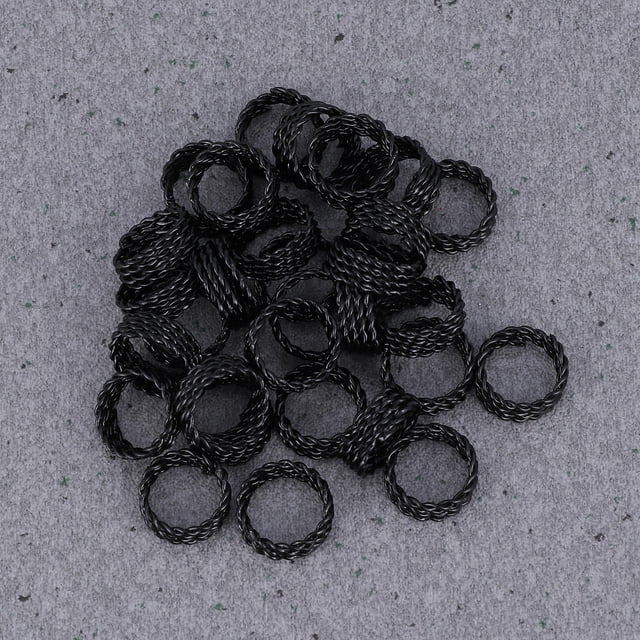 BESTYASH 30Ud Cuffs Para Dreadlocks En Color Negro Para Extensiones De Sin Daño
