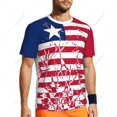 thumbnail image 5 of Exclusive design Liberia Flag Grain 3D Printed Men For Running Bike Soccer Tennis Fitness Sports tshirt Mesh Fans Short T-shirt, 5 of 16