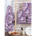 thumbnail image 2 of Purple Boho Kitchen Dish Towels for Drying Dishes Set of 3, Ethnic Geometric Middle Century Art Waffle Weave Microfiber Hand Tea Bathroom Towels Quick Dry & Absorbent Towel 15.7x23.6, 2 of 7