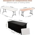 thumbnail image 3 of DEELLEEO 6ft  Rectangle Table Skirts  Polyester Fitted Table Covers  Black Table Cloth For 6 Ft Table With Skirt Spandex Table Cover, 3 of 7