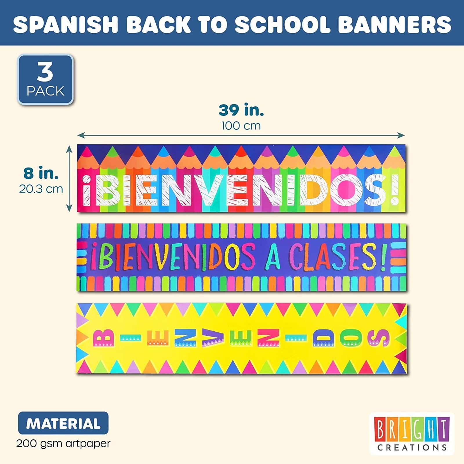 Confetti Bienvenidos (Spanish Welcome) Banner