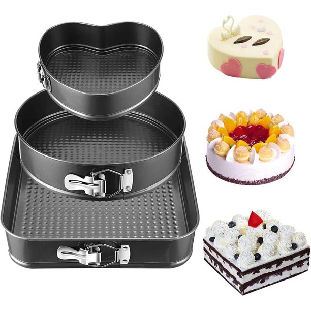 Springform Pan Set for Home Kitchen Baking Cheesecakes, NonStick Baking Pans Set Round Small