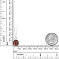 thumbnail image 4 of Gem Stone King 10K White Gold Red Tiger Eye and White Lab Grown Diamond Pendant Necklace for Women (3.54 Cttw, Gemstone, Cushion Cut 10MM, with 18 inch Chain), 4 of 4