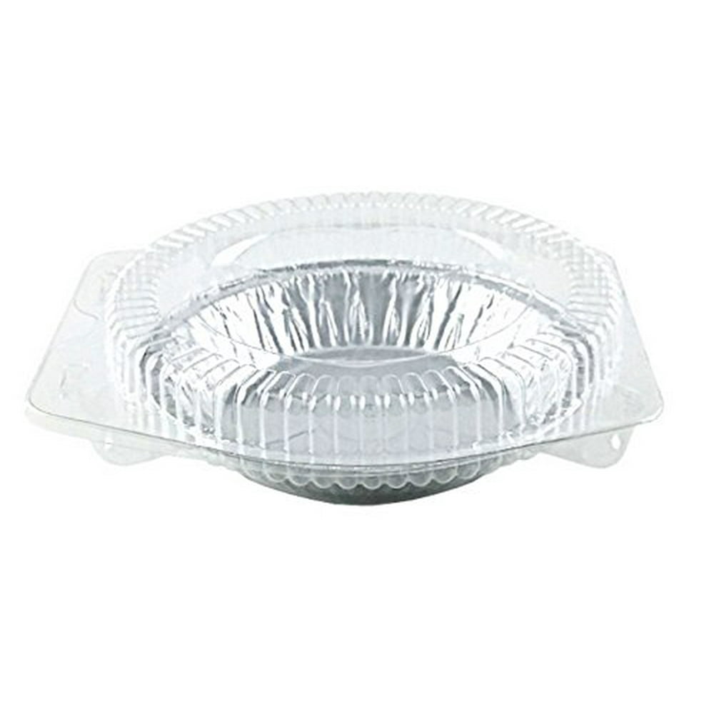 HandiFoil 6" Aluminum Foil Pie Pan Plate Tin w/Clear Plastic Clamshell