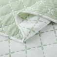 thumbnail image 6 of Lush Decor Diamond Leaf Jacquard Reversible Matelasse Coverlet 3 Piece Set King Sage - Green Bedding Set - Leaf Quilt - Cottage Decor, 6 of 10