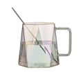 thumbnail image 1 of 460ML Large Glass Coffee Creative Design Cup Home Coffee Polygonal Cup Oatmeal Cup Breakfast Cup Office Retro Large Caliber, 1 of 5