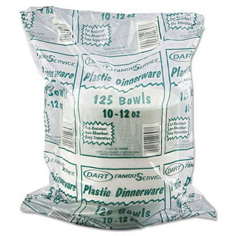 Famous Service Impact Plastic Dinnerware, Bowl, 5 to 6 oz, White, 125/Pack