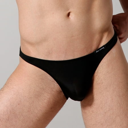 WCJM Men s polyester underwear including 1PC underwear Black Spandex() Nylon() Fashion Mens Brief Cotton Underwear Shorts G-String Underpants BK/XL