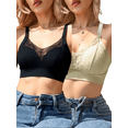 thumbnail image 1 of Set De 2 Brasieres Peto Push Up Mujer Unitalla Ultrasoft Sin Varilla Cómodo, 1 of 4