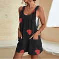 thumbnail image 3 of Pantalones Cortos de Mujer Casual Suspender Impresión Pantalones Cortos de Bolsillo, Pantalones Cortos de Mujer con Bolsillos, 3 of 5