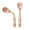Pink, variant on PEACNNG Baby Kids Spoon Fork Set Soft Bendable Silicone Scoop Fork Kit Tableware Toddler Training Feeding Cutlery Utensil