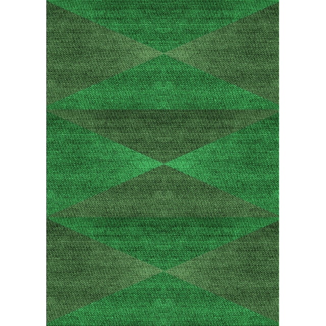 Ahgly Tapis Rectangulaire Lavable en Machine Intérieur Vert Émeraude Profond, 2 Pieds x 4 Pieds