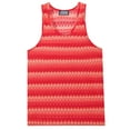 thumbnail image 4 of HAOTAGS Mens Fashion Tank Tops, Loose Striped Printed Breathable Athletic Tops Red M, 4 of 4