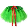 thumbnail image 4 of Falda tutú hawaiana para niñas con corona de flores, conjunto de tutú verde para niñas, falda de tul para fiestas en la playa, disfraz para bailar hula, 4 of 5