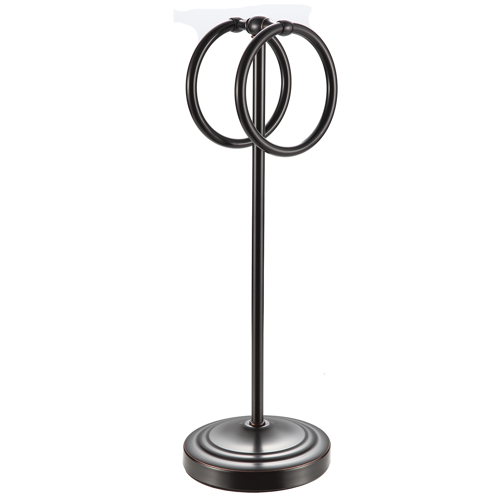 Orlif 17" Fingertip Towel Holder Stand，2 Hanging Rings Towel Racks